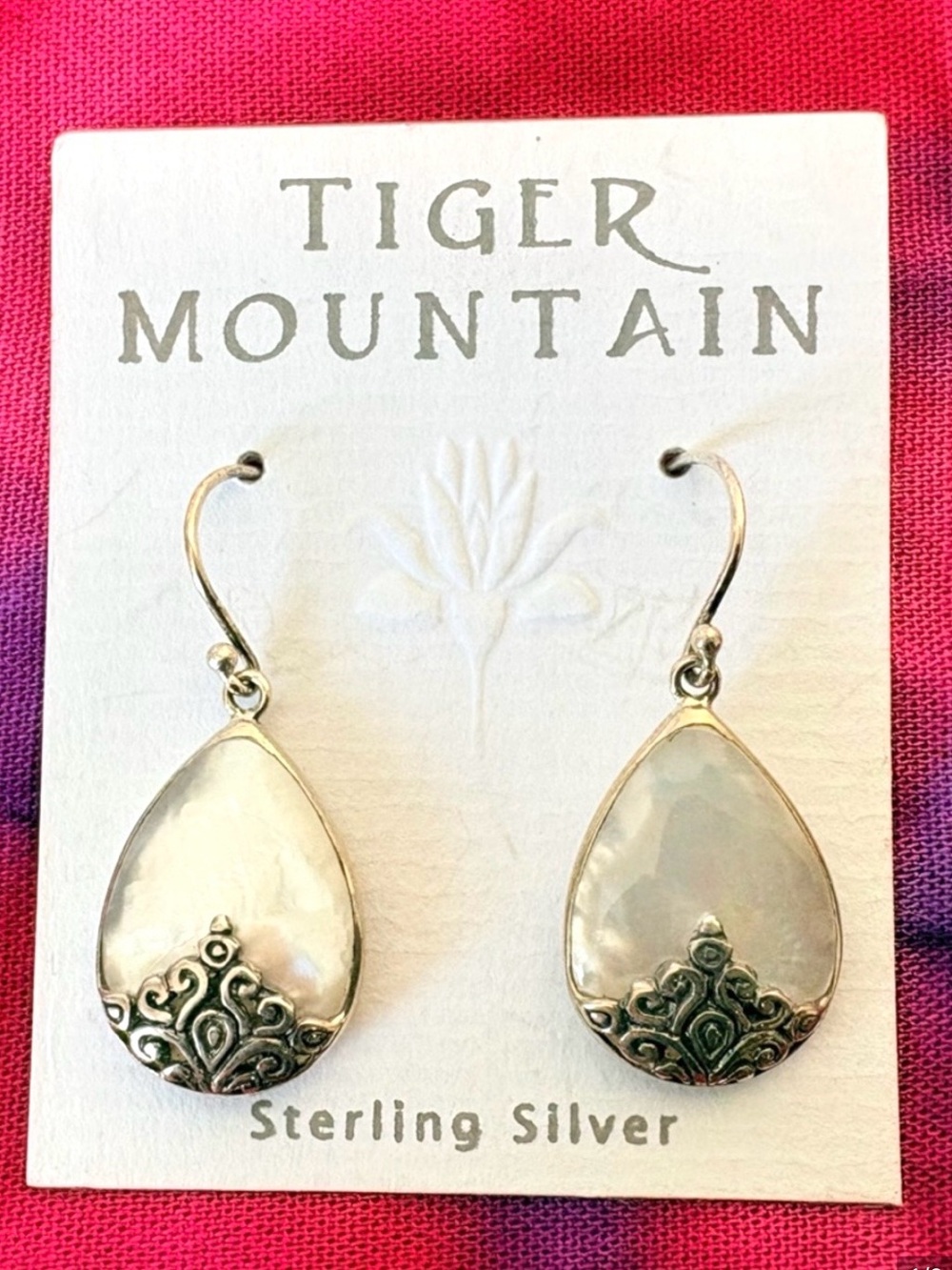 Tiger Mountain Sterling Silver Mother of Pearl MOP earrings